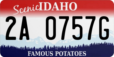 ID license plate 2A0757G