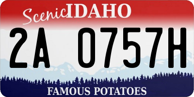 ID license plate 2A0757H