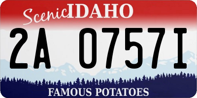ID license plate 2A0757I