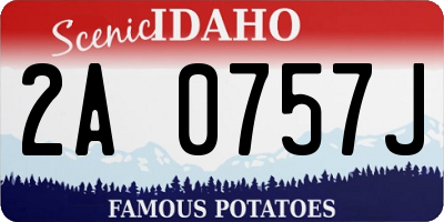 ID license plate 2A0757J