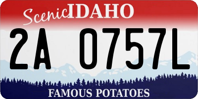 ID license plate 2A0757L