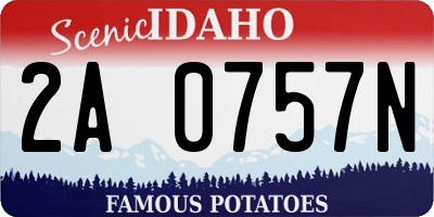 ID license plate 2A0757N