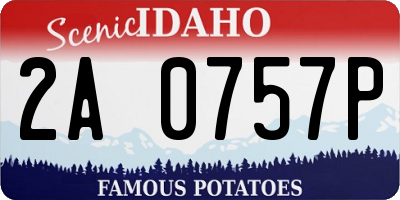 ID license plate 2A0757P