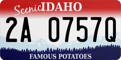 ID license plate 2A0757Q