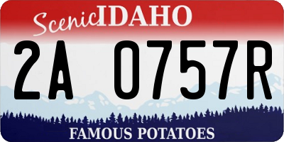 ID license plate 2A0757R