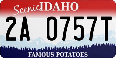ID license plate 2A0757T
