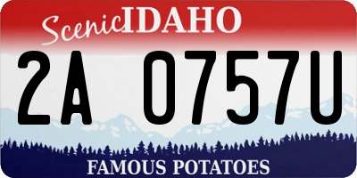 ID license plate 2A0757U