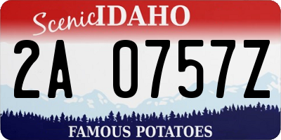 ID license plate 2A0757Z