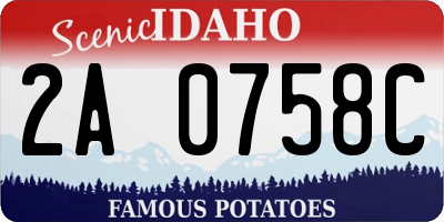 ID license plate 2A0758C