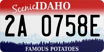 ID license plate 2A0758E
