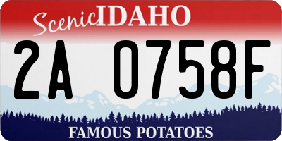 ID license plate 2A0758F