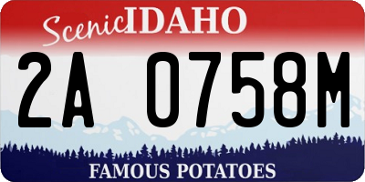 ID license plate 2A0758M