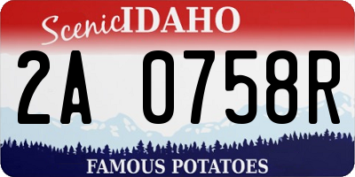 ID license plate 2A0758R