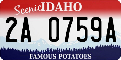 ID license plate 2A0759A