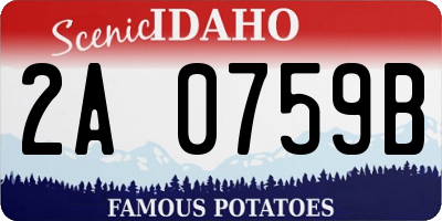 ID license plate 2A0759B