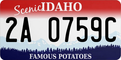 ID license plate 2A0759C