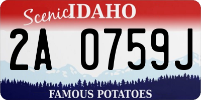 ID license plate 2A0759J