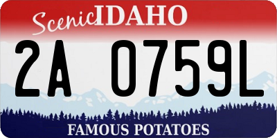ID license plate 2A0759L