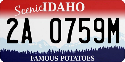ID license plate 2A0759M