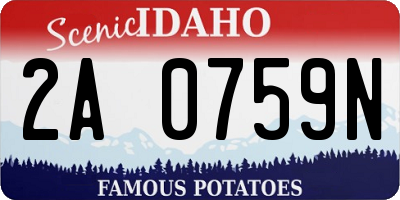 ID license plate 2A0759N