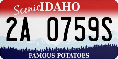 ID license plate 2A0759S