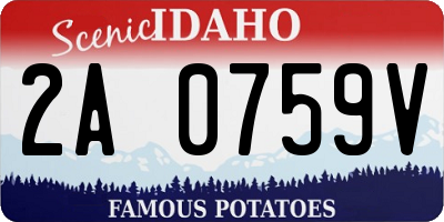 ID license plate 2A0759V