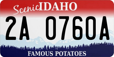 ID license plate 2A0760A