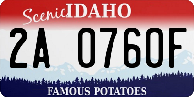 ID license plate 2A0760F