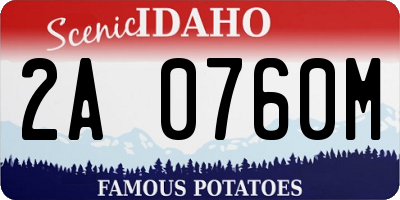 ID license plate 2A0760M