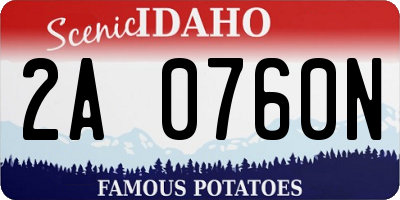 ID license plate 2A0760N
