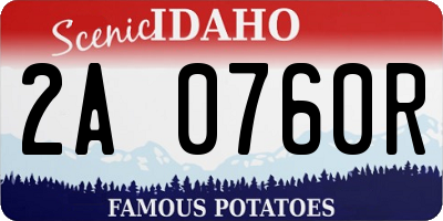 ID license plate 2A0760R