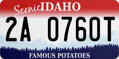 ID license plate 2A0760T