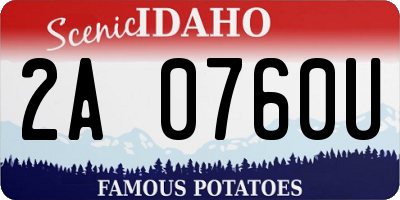 ID license plate 2A0760U