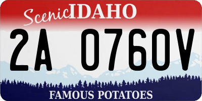 ID license plate 2A0760V