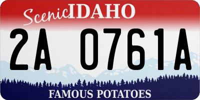 ID license plate 2A0761A