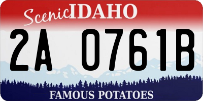 ID license plate 2A0761B