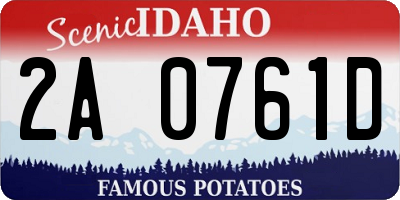 ID license plate 2A0761D