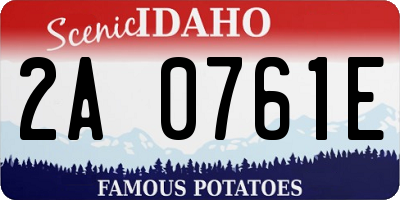 ID license plate 2A0761E