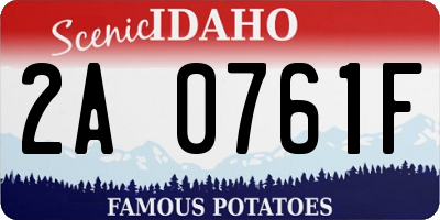 ID license plate 2A0761F