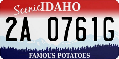 ID license plate 2A0761G