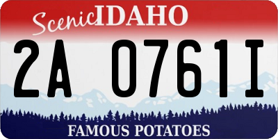 ID license plate 2A0761I