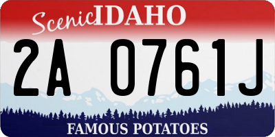 ID license plate 2A0761J
