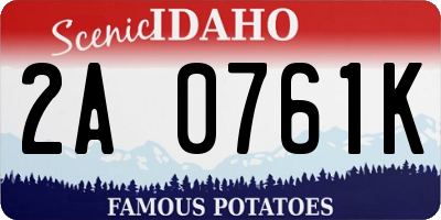 ID license plate 2A0761K