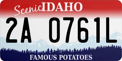ID license plate 2A0761L