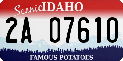 ID license plate 2A0761O