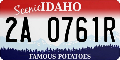 ID license plate 2A0761R