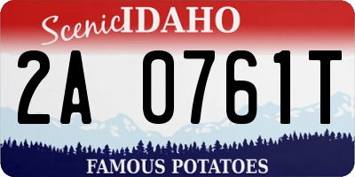 ID license plate 2A0761T