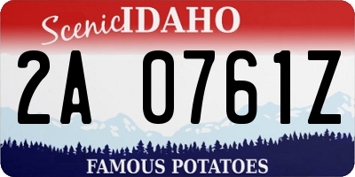 ID license plate 2A0761Z