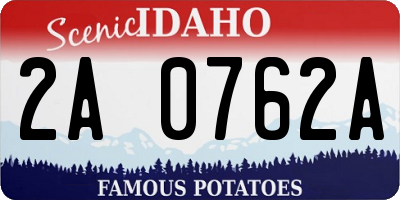 ID license plate 2A0762A