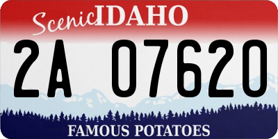 ID license plate 2A0762O
